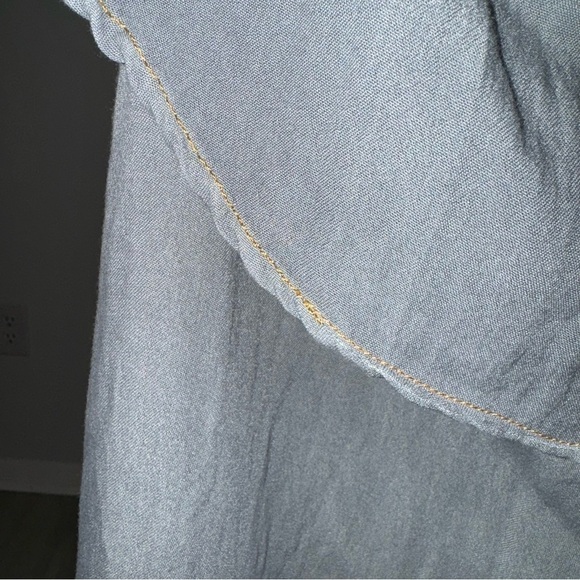 New Umgee Grey One Shoulder Off The Shoulder Flowy Dress Size Large - Picture 6 of 8